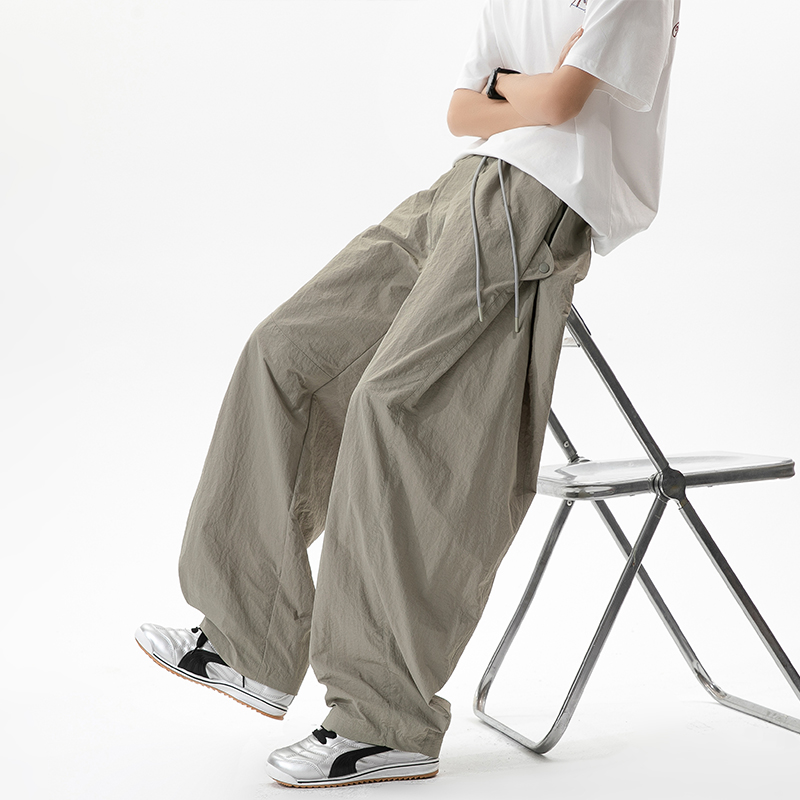 Streetwear Brand Joggers - Calças Jogger Masculinas de Seda Gelada,