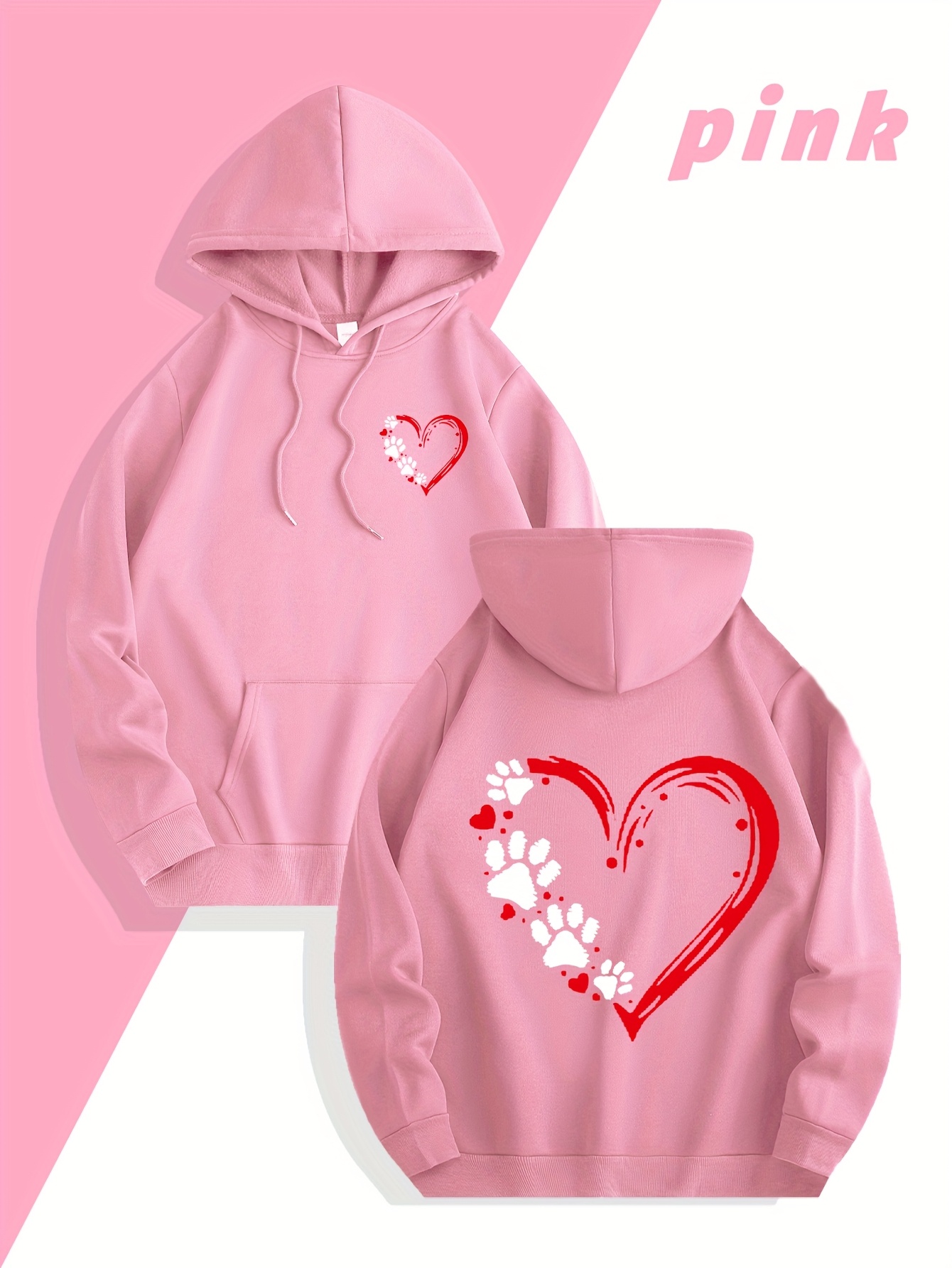 Streetwear Brand Hoodies - Moletom Masculino com Estampa de Coração