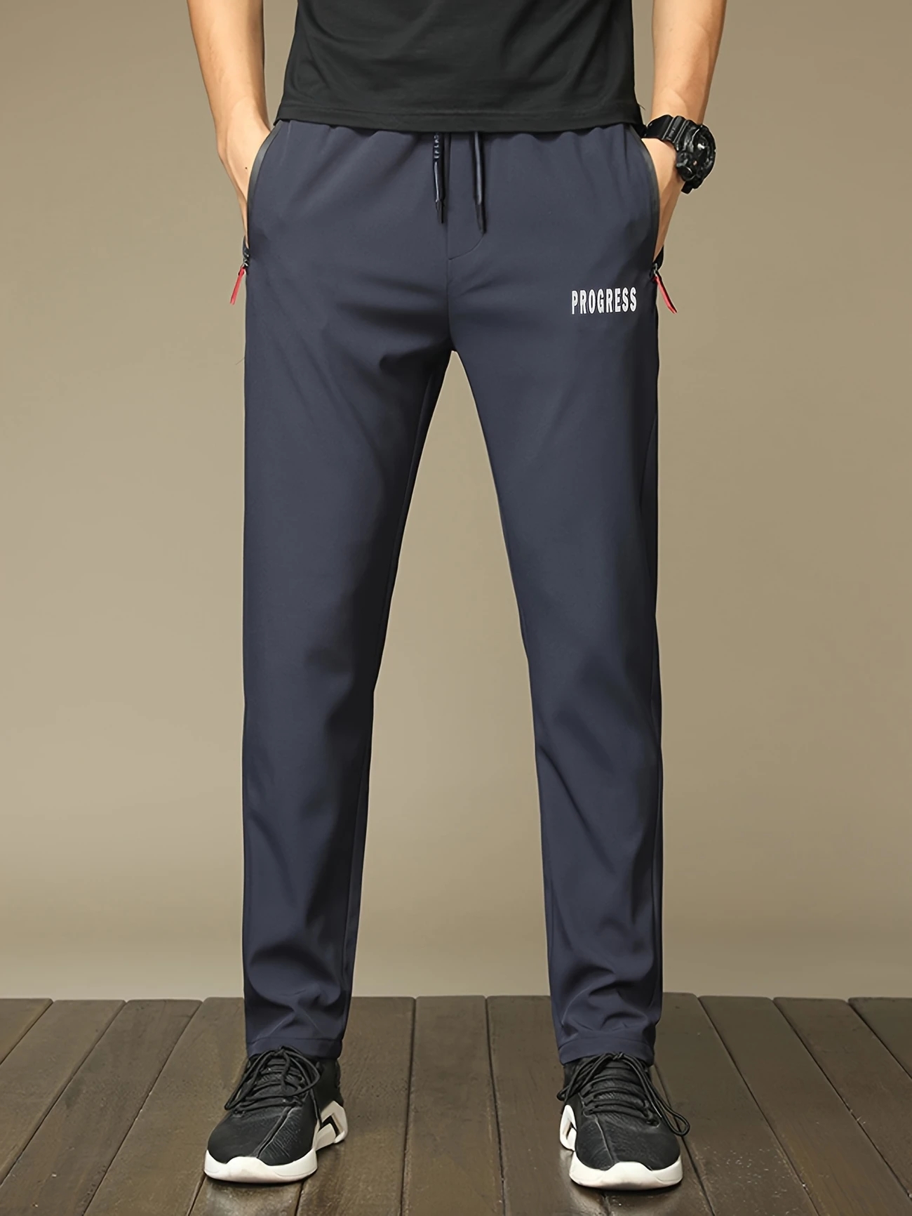PROGRESS Calças retas casuais  - Streetwear Brand Joggers avaliação e preço