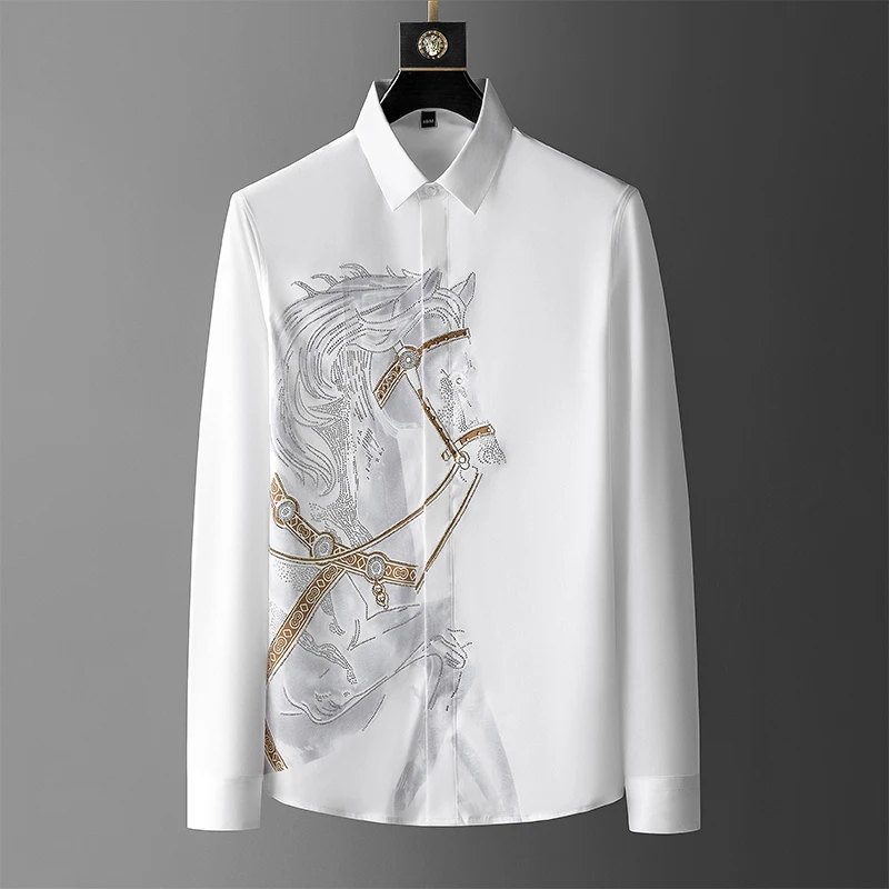 Marca de luxo camisa masculina - Streetwear Uomo Brand avaliação e preço
